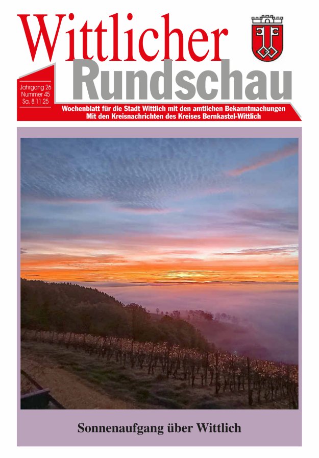 Wittlicher Rundschau Titelblatt 45/2025