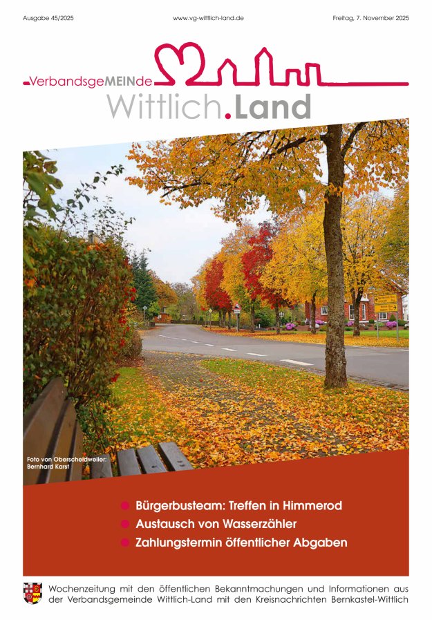 Mein Wittlich.Land Titelblatt 45/2025