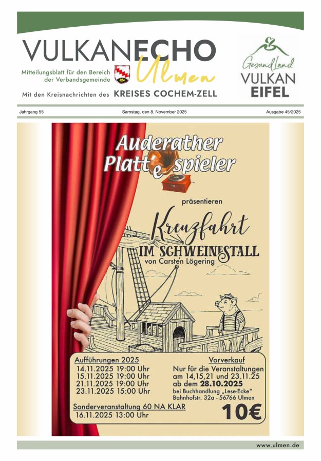 Vulkan Echo VG Ulmen Titelblatt 45/2025