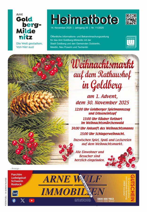 Heimatbote Titelblatt 11/2025