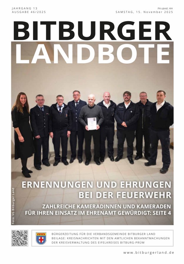 Bitburger Landbote Titelblatt 46/2025