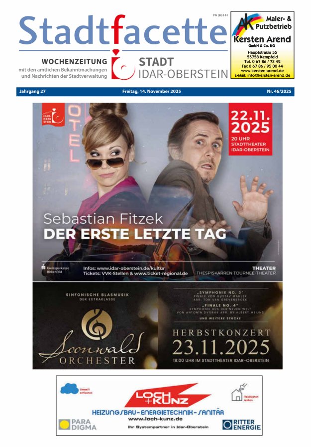Stadtfacette Idar-Oberstein Titelblatt 46/2025