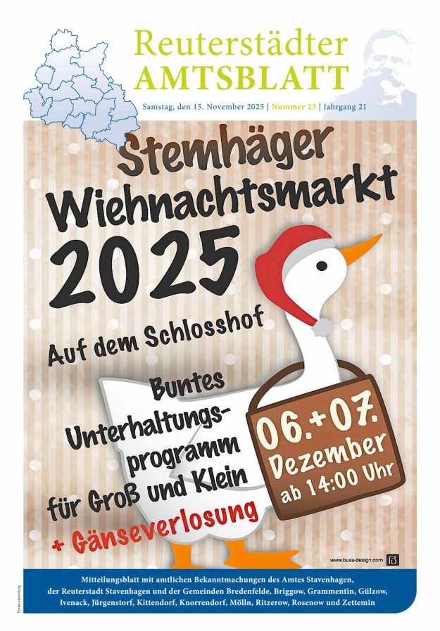 Reuterstädter Amtsblatt Titelblatt 23/2025