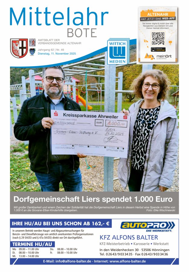 Mittelahr Bote Titelblatt 46/2025