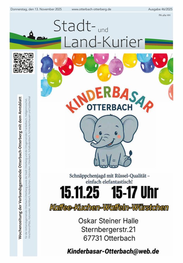 Stadt- und Land-Kurier Otterbach-Otterberg Titelblatt 46/2025