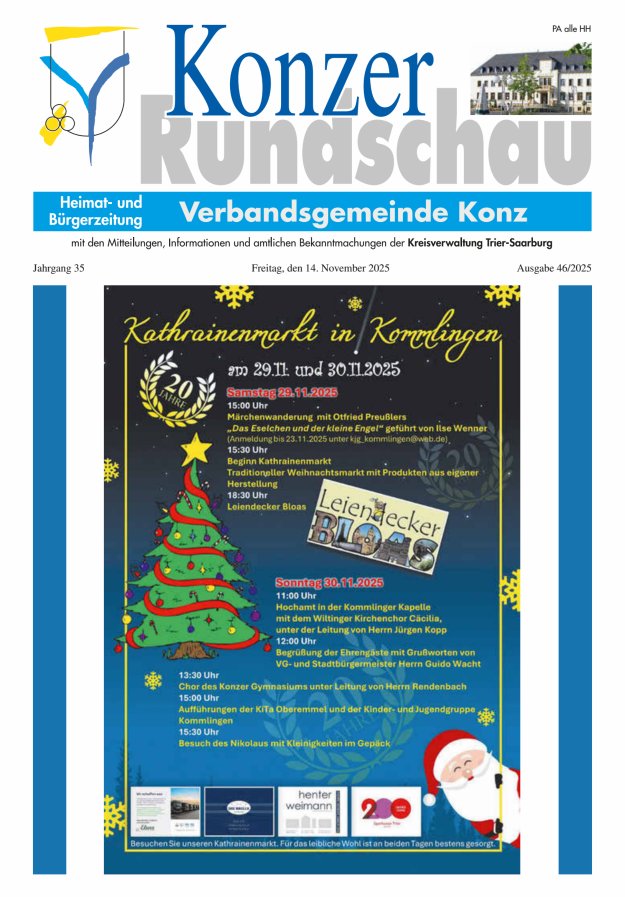 Konzer Rundschau Titelblatt 46/2025