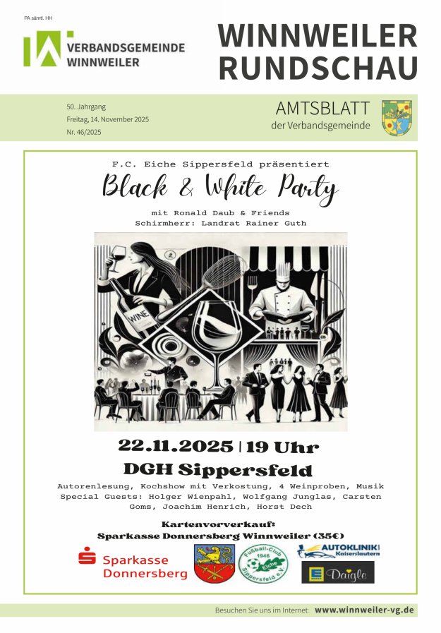Winnweiler Rundschau Titelblatt 46/2025