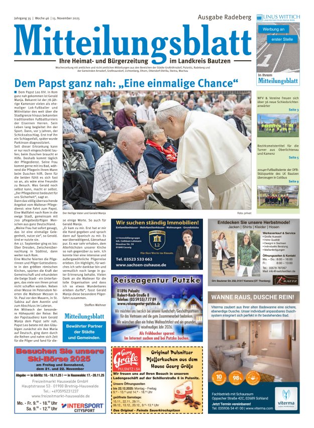 Mitteilungsblatt LK Bautzen Ausgabe Radeberg Titelblatt 23/2025