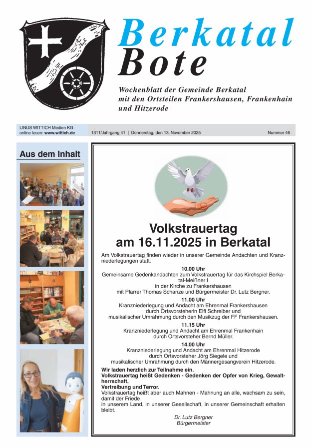 Berkatal Bote Titelblatt 46/2025