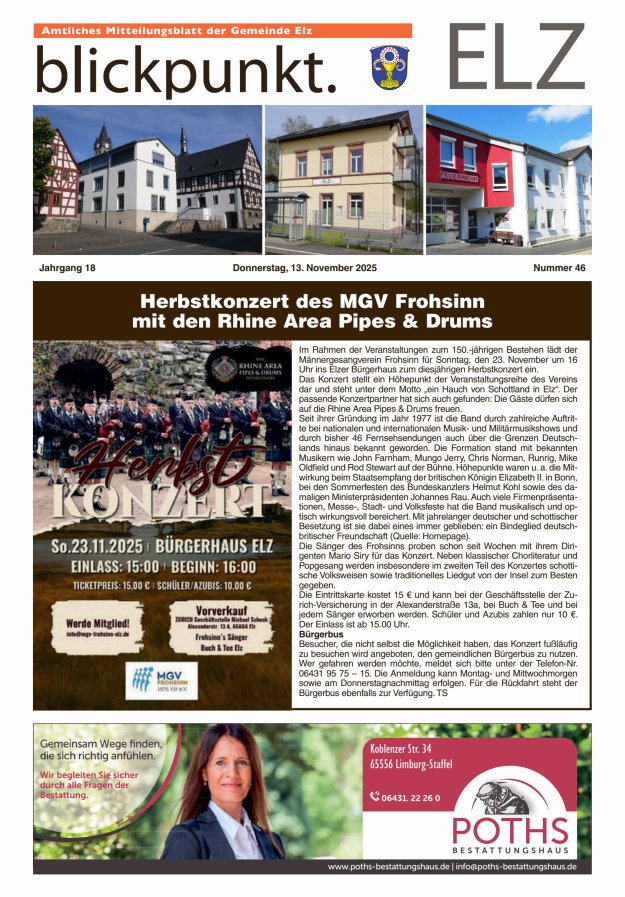 Blickpunkt Elz Titelblatt 46/2025