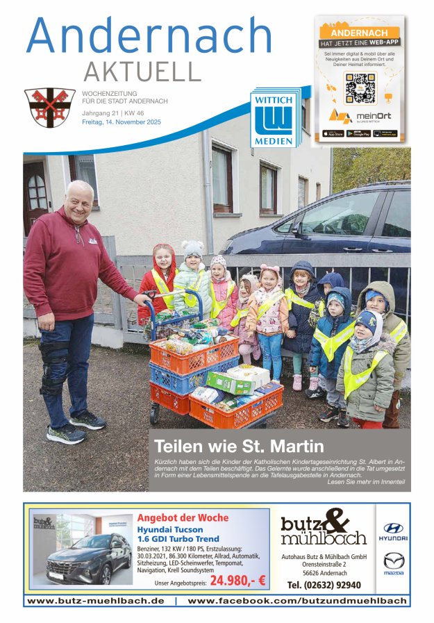 Andernach aktuell Titelblatt 46/2025