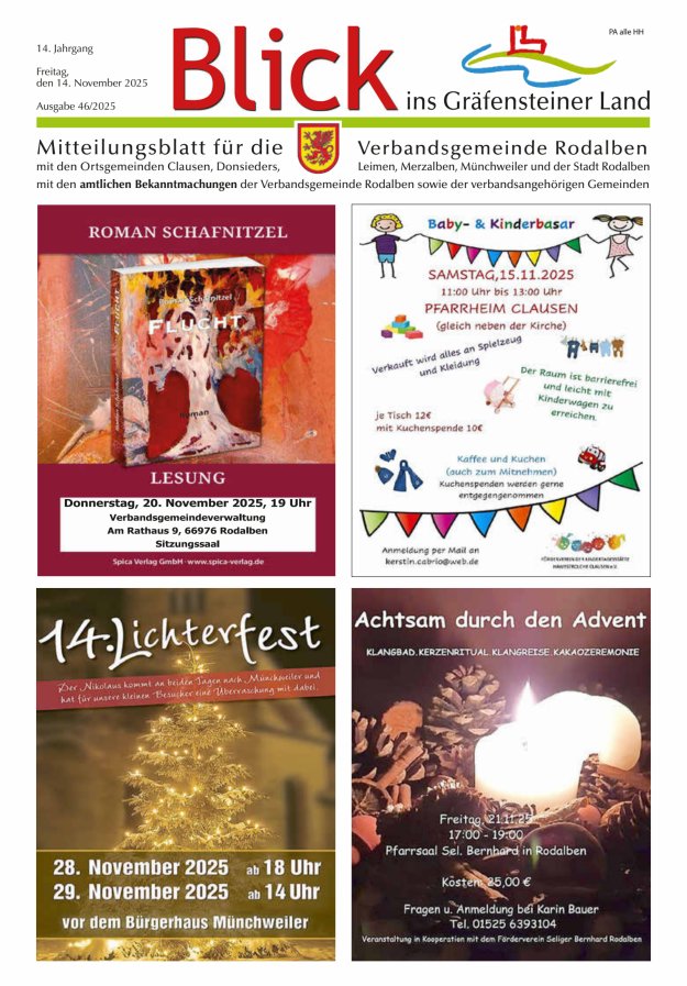 Blick ins Gräfensteiner Land VG Rodalben Titelblatt 46/2025