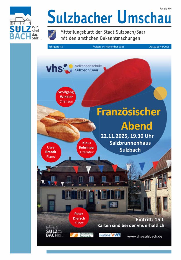 Sulzbacher Umschau Titelblatt 46/2025