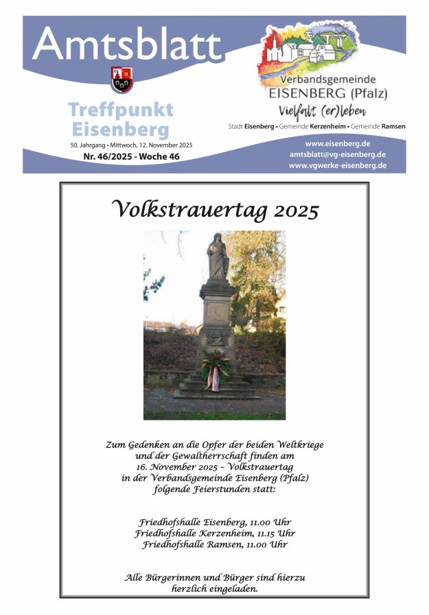 Treffpunkt Eisenberg Titelblatt 46/2025