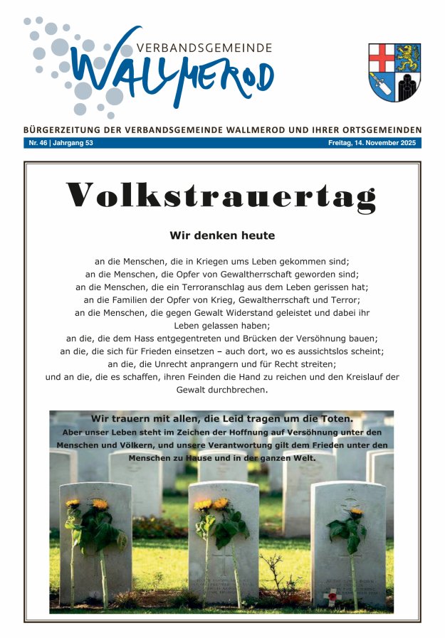 Wir über uns - Verbandsgemeinde Wallmerod Titelblatt 46/2025