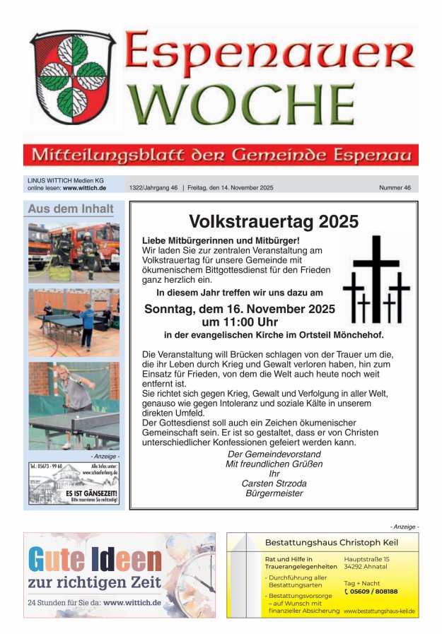 Espenauer Woche Titelblatt 46/2025