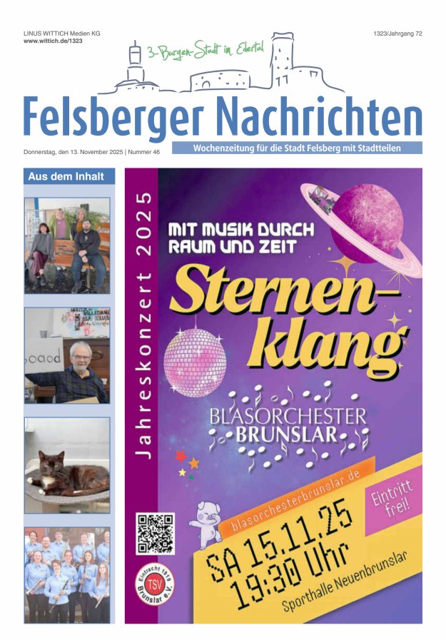 Felsberger Nachrichten Titelblatt 46/2025