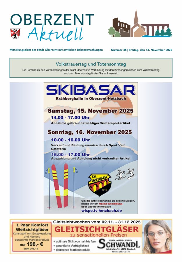Oberzent aktuell Titelblatt 46/2025