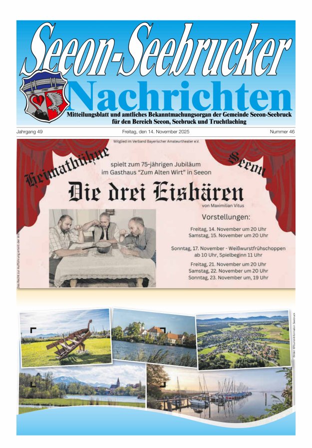 Seeon-Seebrucker Nachrichten Titelblatt 46/2025