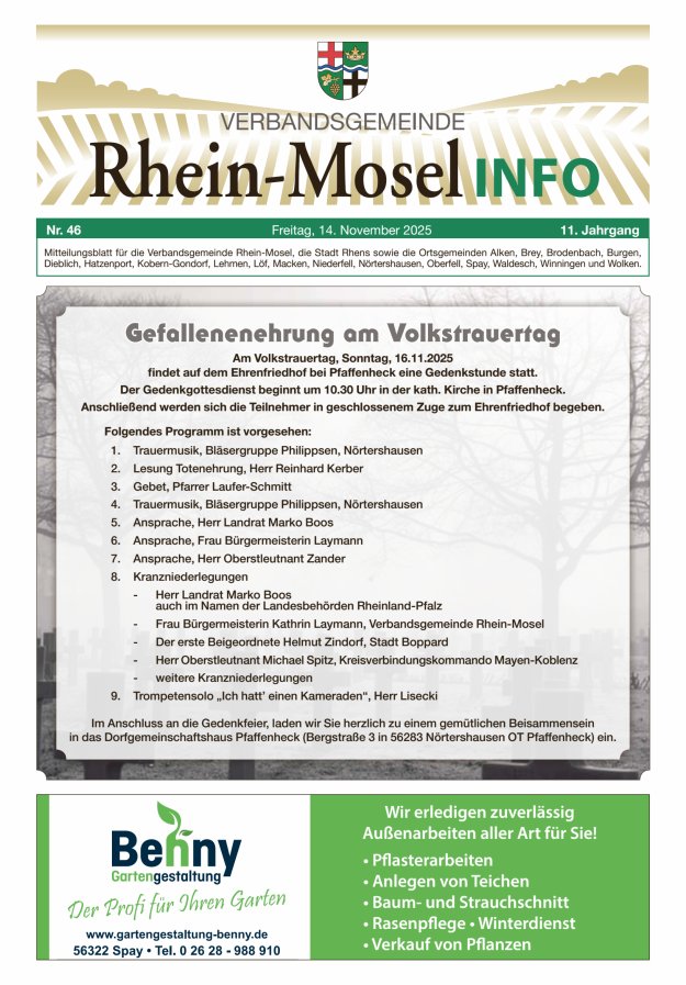 Rhein-Mosel Info Titelblatt 46/2025