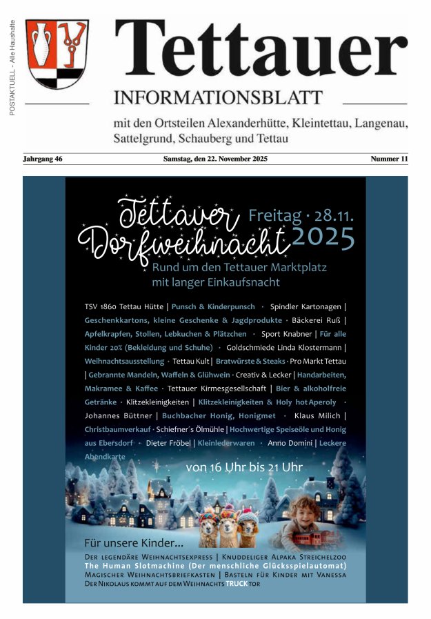 Tettauer Informationsblatt Titelblatt 11/2025