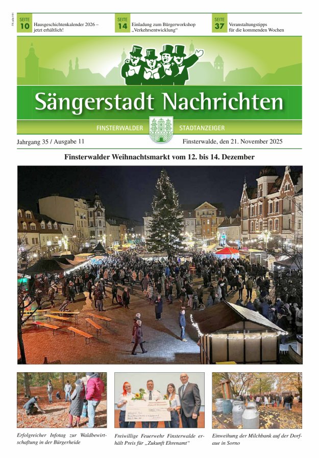 Sängerstadt Nachrichten  Titelblatt 11/2025