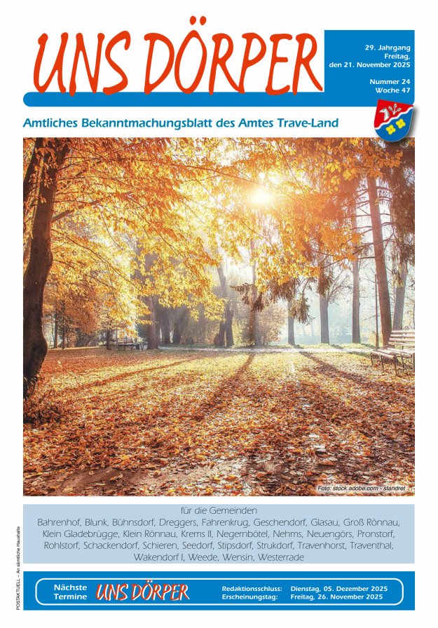 Uns Dörper Titelblatt 24/2025