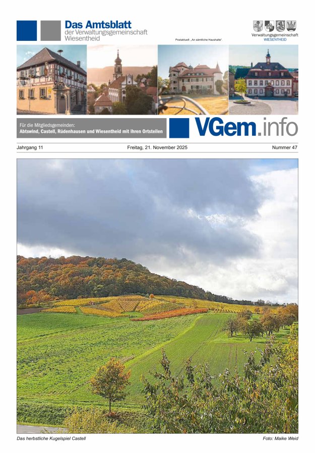 Wiesentheid Titelblatt 47/2025