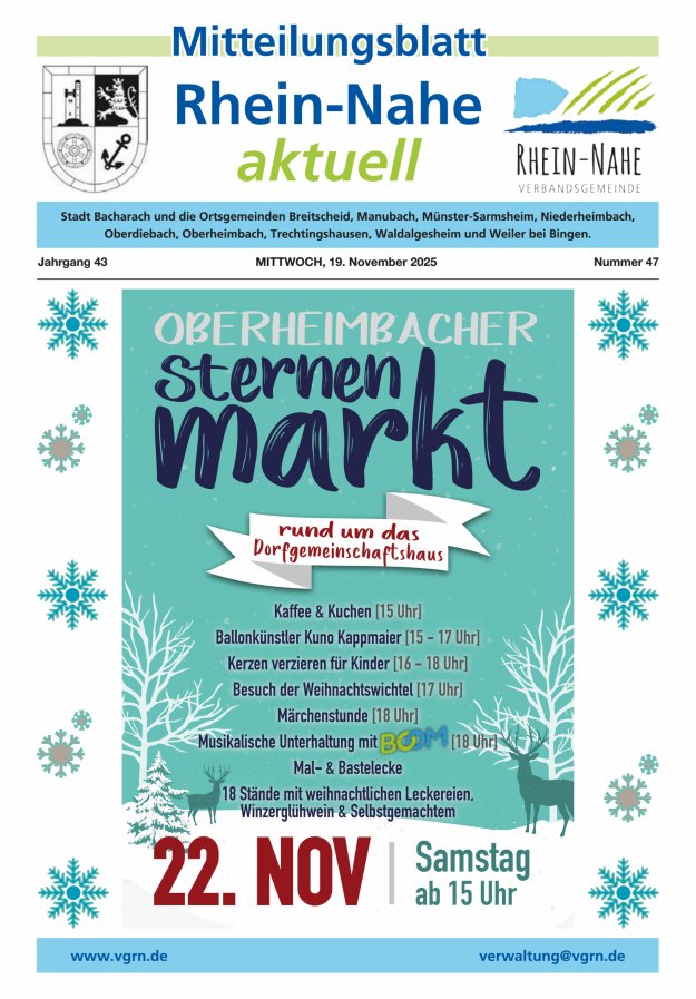 Rhein-Nahe aktuell Titelblatt 47/2025