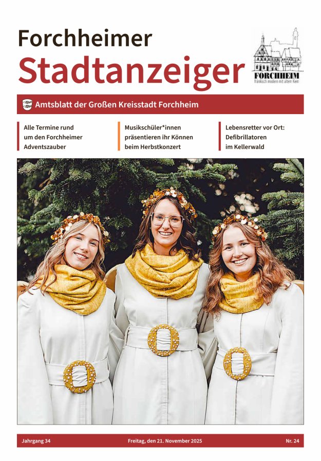 Forchheimer Stadtanzeiger Titelblatt 24/2025