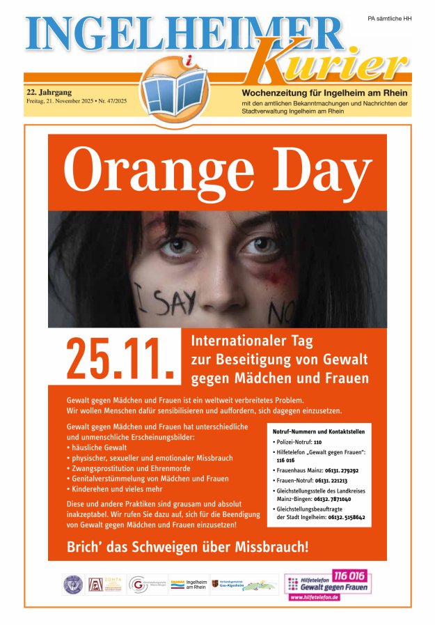 Ingelheimer Kurier Titelblatt 47/2025