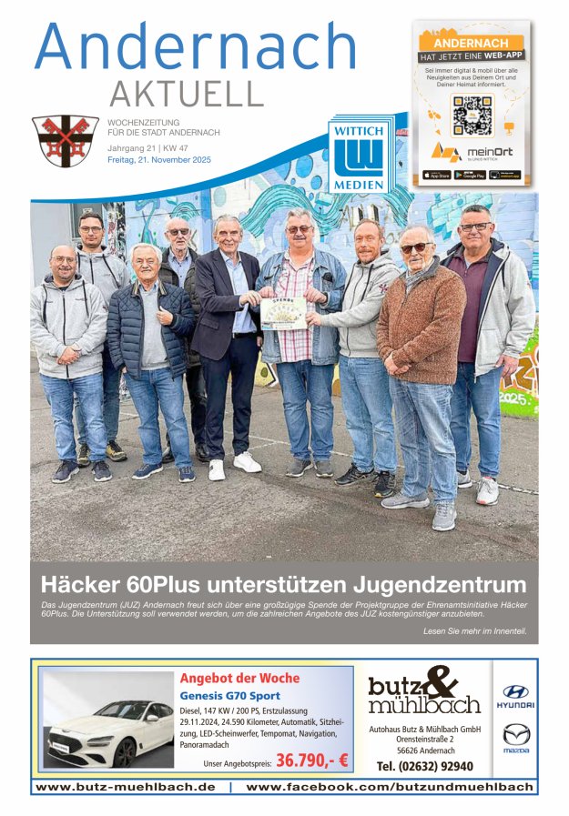 Andernach aktuell Titelblatt 47/2025