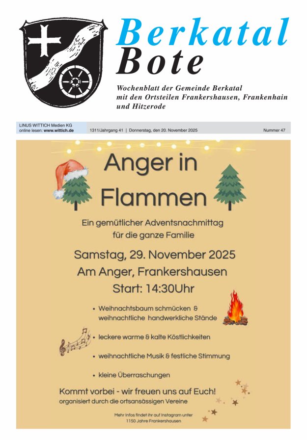 Berkatal Bote Titelblatt 47/2025