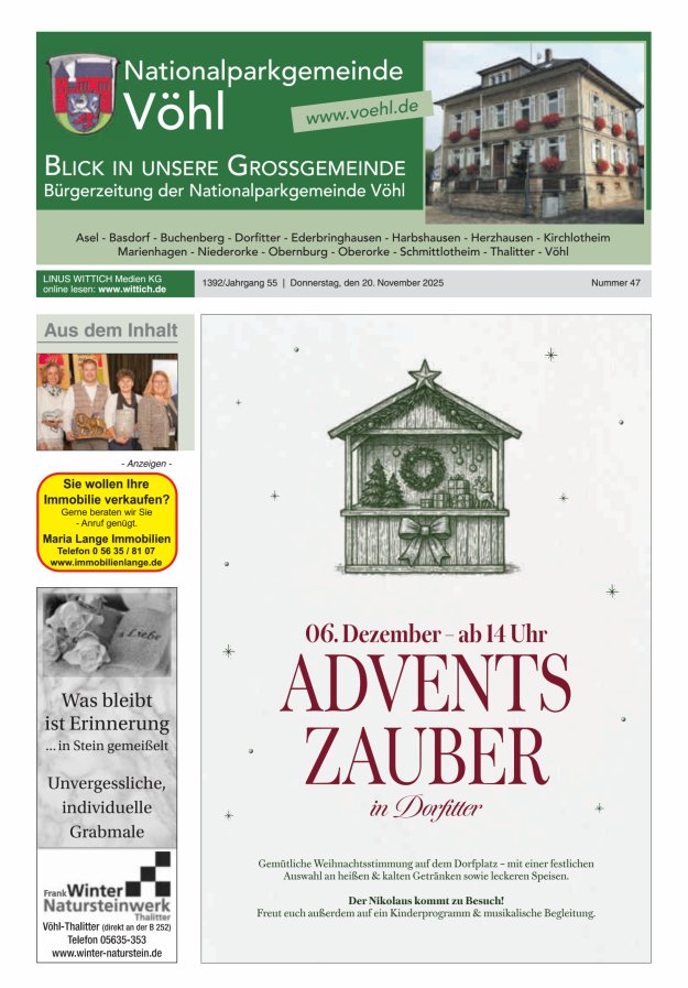 Blick in unsere Grossgemeinde Titelblatt 47/2025