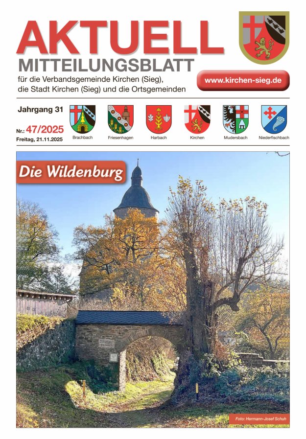 Aktuell - Mitteilungsblatt für die VG Kirchen (Sieg) Titelblatt 47/2025