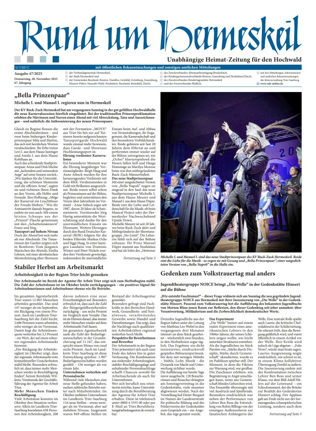 Rund um Hermeskeil Titelblatt 47/2025