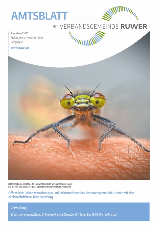 Amtsblatt VG Ruwer Titelblatt 47/2025