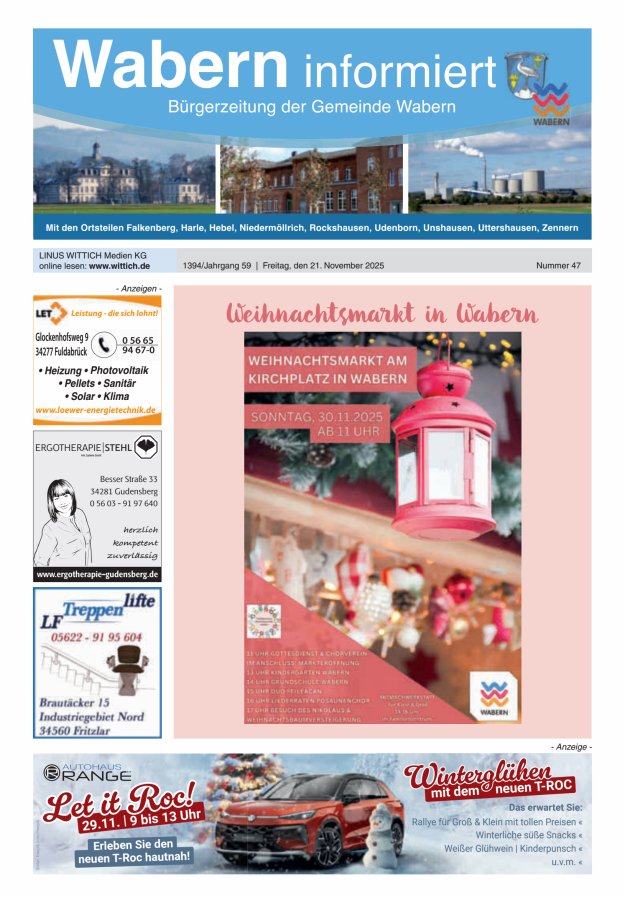 Wabern informiert Titelblatt 47/2025