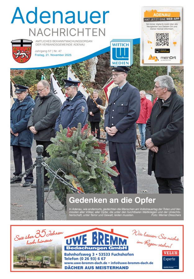 Adenauer Nachrichten Titelblatt 47/2025