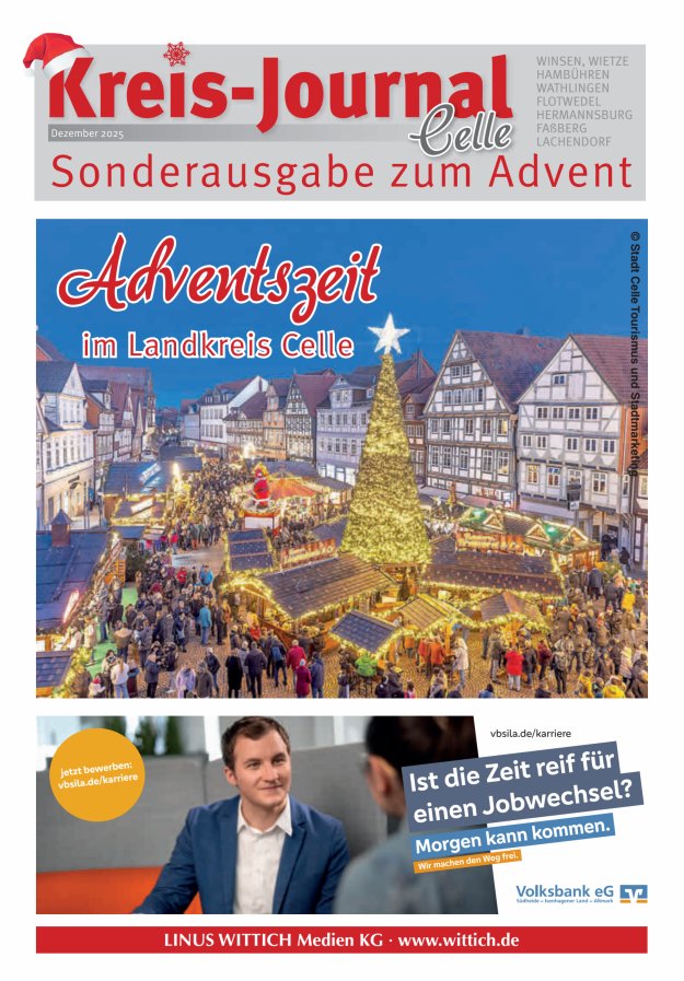 Kreisjournal Celle "Advent" Titelblatt 04/2025