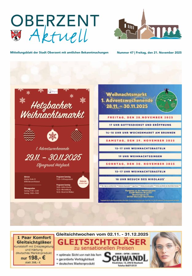 Oberzent aktuell Titelblatt 47/2025