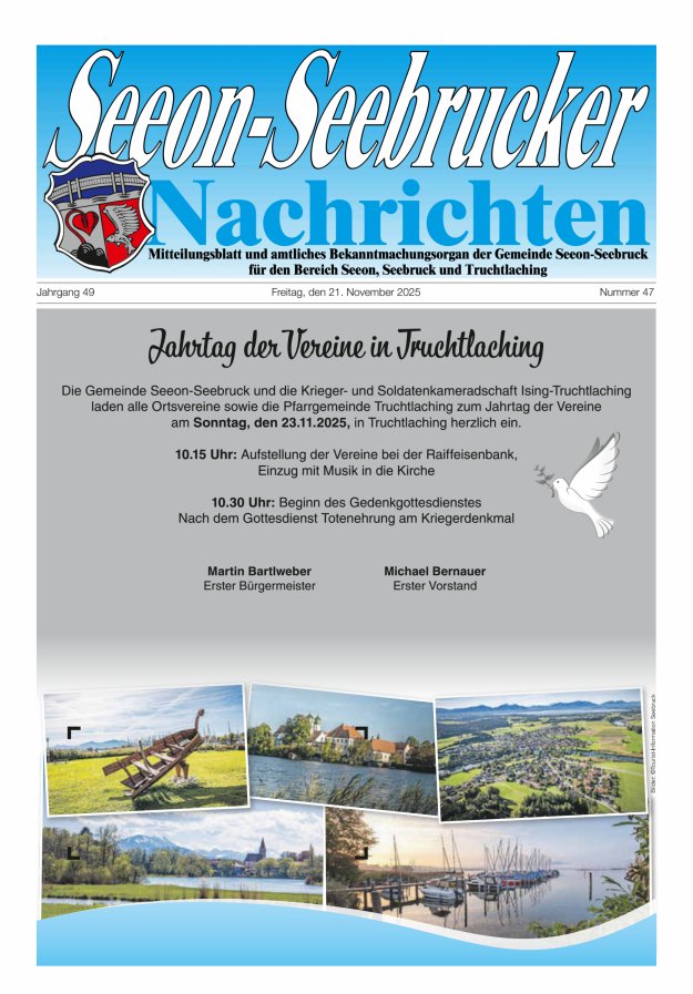 Seeon-Seebrucker Nachrichten Titelblatt 47/2025