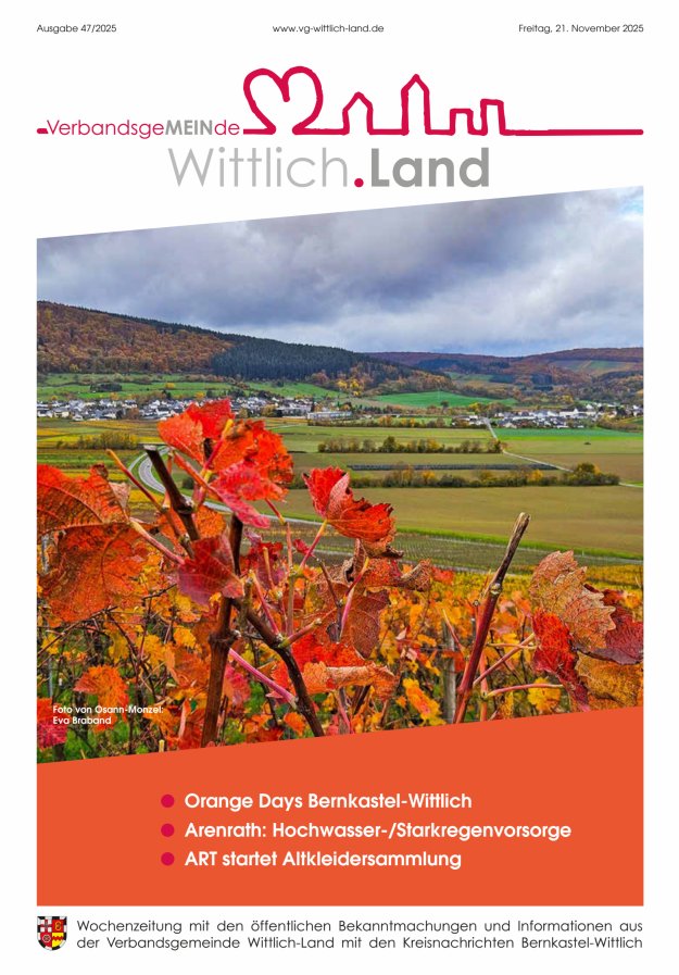 Mein Wittlich.Land Titelblatt 47/2025