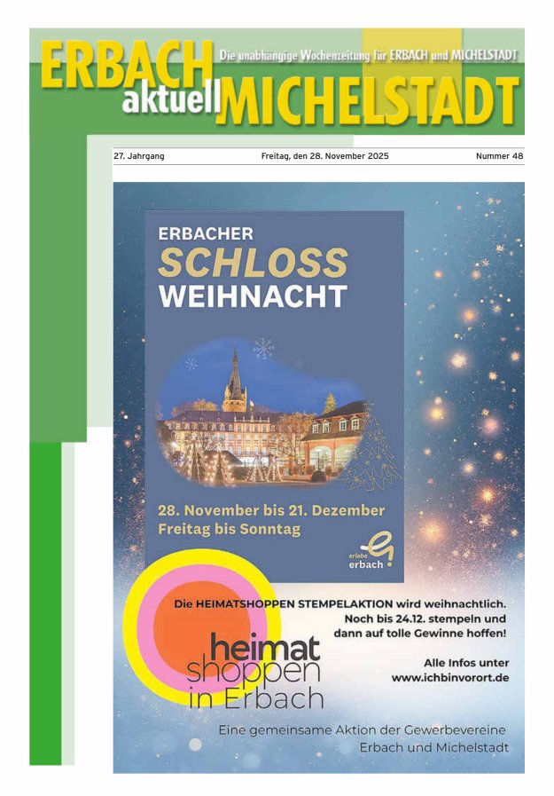 Erbach-Michelstadt aktuell Titelblatt 48/2025