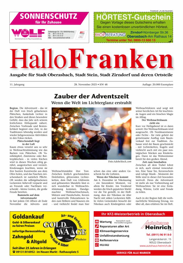 Hallo Franken Fürther Umland Titelblatt 10/2025