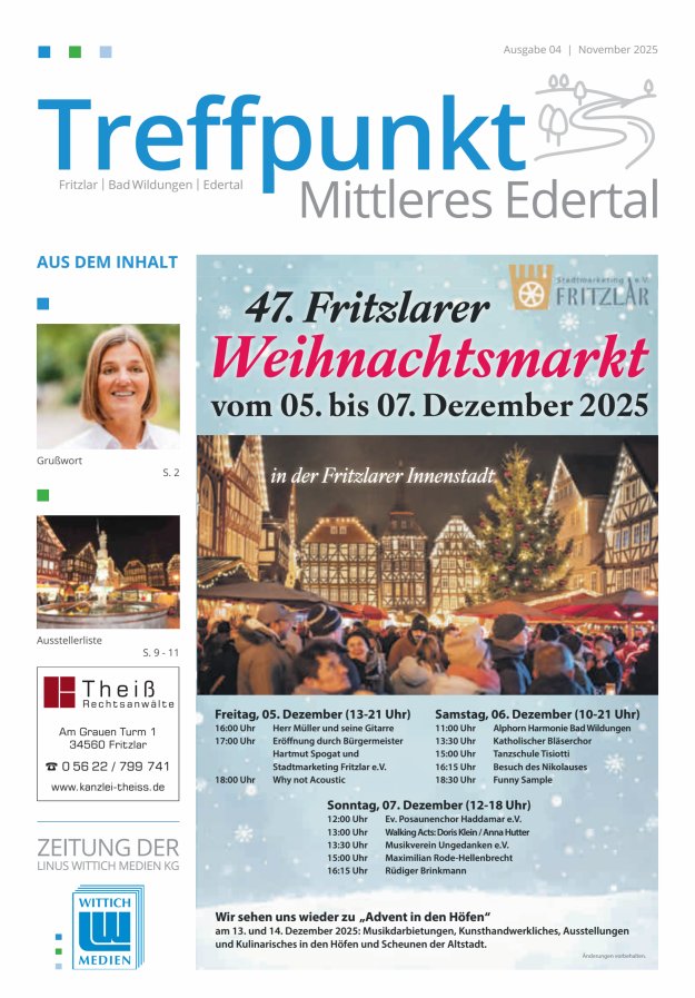 Treffpunkt Mittleres Edertal Titelblatt 04/2025