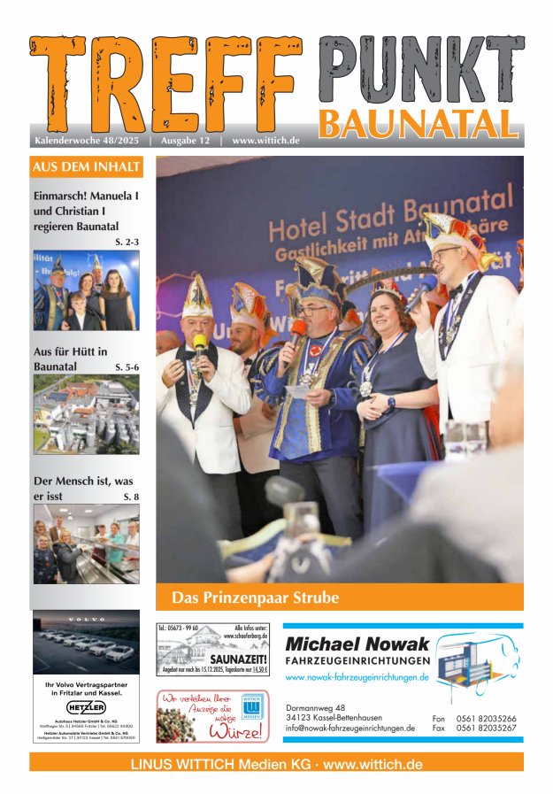 Treffpunkt Bauna Titelblatt 12/2025