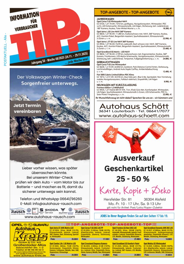 Tipp Vogelsberg Titelblatt 48/2025
