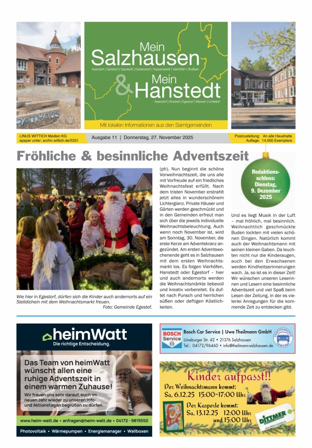 Mein Salzhausen   Mein Hanstedt Titelblatt 11/2025