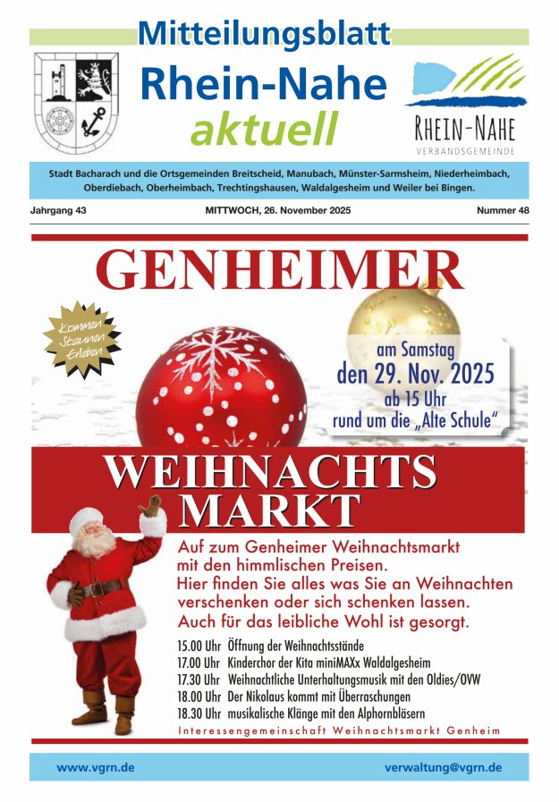 Rhein-Nahe aktuell Titelblatt 48/2025